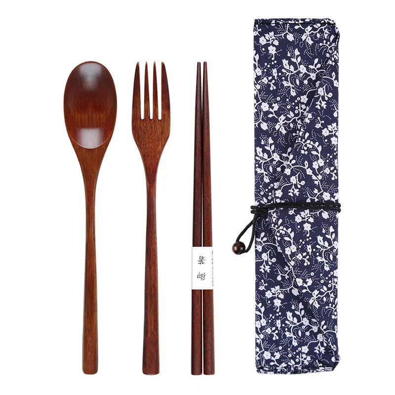 Wooden Fork Bamboo Kitchen Cooking Utensil Tool For Dessert Salad Fork Household Gift Japanese Dinner Flatware for 1pcs/1set thumbnail 4