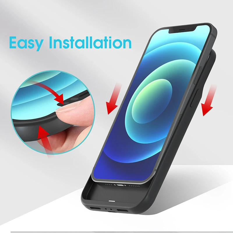 Ultra Thin Battery Charger Case for iPhone 16 15 14 13 12 11 Pro Max 13 12 Mini X XS Max XR 6 7 8 SE 2 Power Bank Charging Case thumbnail 5