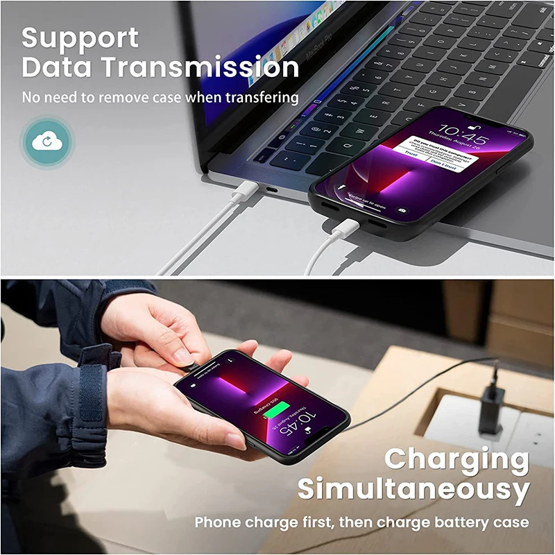 Ultra Thin Battery Charger Case for iPhone 16 15 14 13 12 11 Pro Max 13 12 Mini X XS Max XR 6 7 8 SE 2 Power Bank Charging Case thumbnail 6