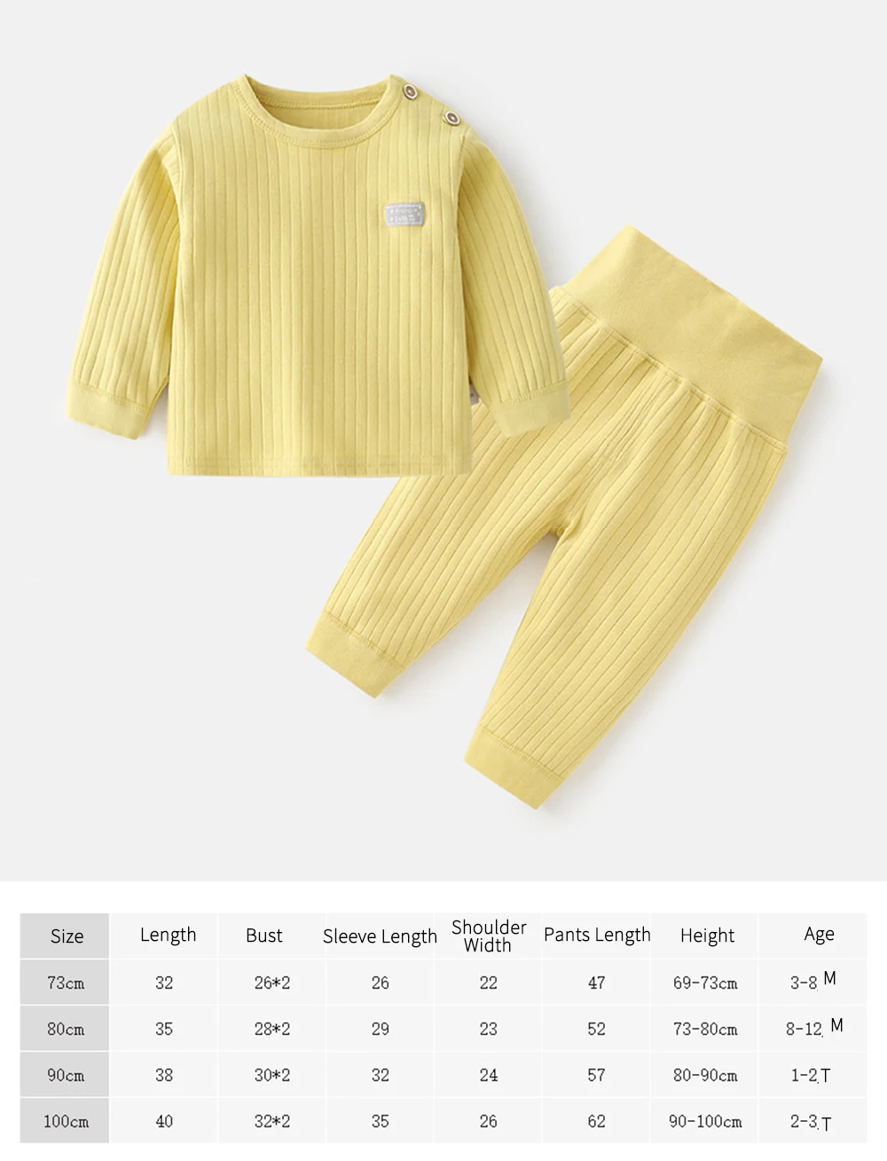 Autumn Winter Thermal Underwear Suit Baby Clothing Sets Boys Girls Pajama Sets Baby Warm Sleepwear Candy Colors Kids Clothes thumbnail 6