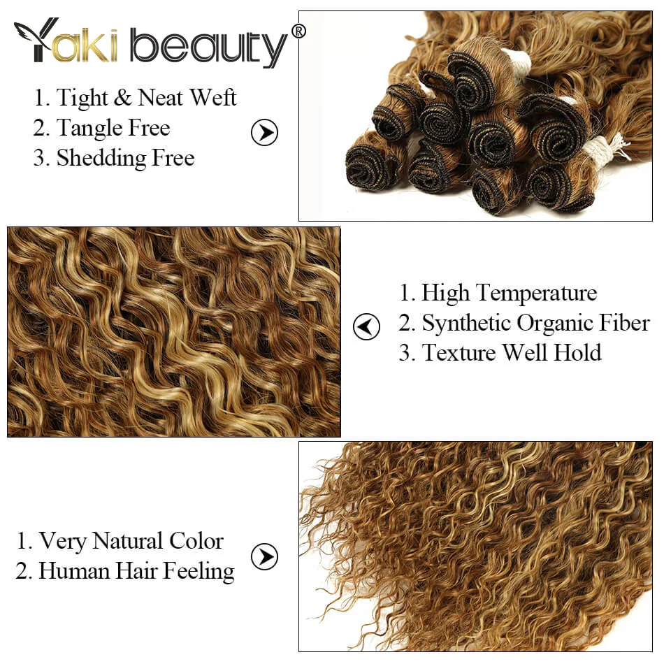 Synthetic Kinky Curly Hair Bundles Long  Jerry Curly Hair Weave Anjo Plus Hair Extensions Organic Ice Silk High Quality Weaving thumbnail 4