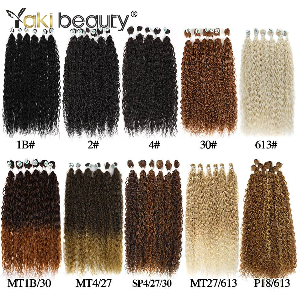 Synthetic Kinky Curly Hair Bundles Long  Jerry Curly Hair Weave Anjo Plus Hair Extensions Organic Ice Silk High Quality Weaving thumbnail 2