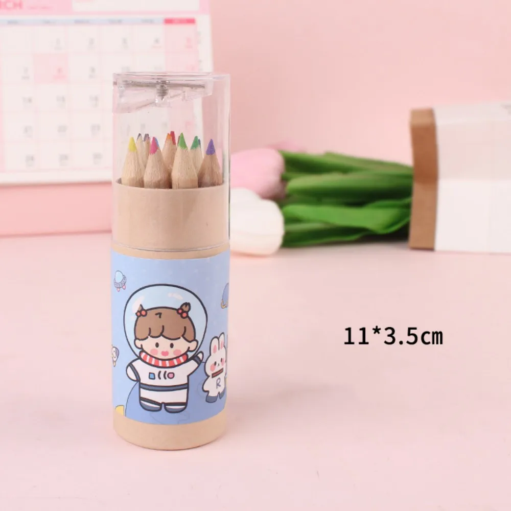 12Pcs/Box Cute Mini Color Pencils Creative Stationery Cute Bear Pencils For School Colored Pencils School Supplies thumbnail 4