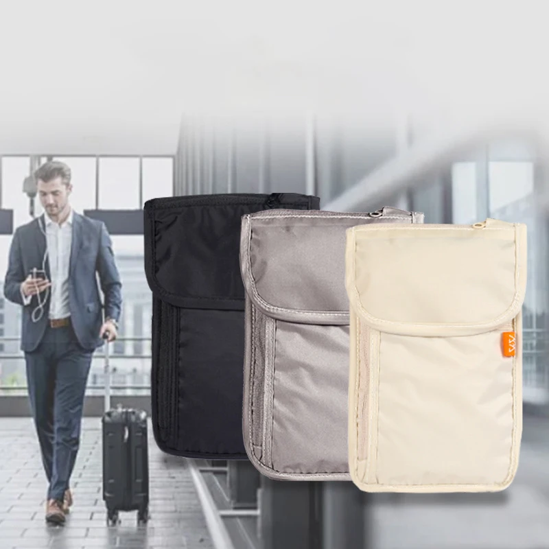 RFID Blocking Travel Bag Passport Holder Phone Wallet Card Organizer Storage Bag Multi-Pockets Anti-theft Pouch Faraday Bags thumbnail 4