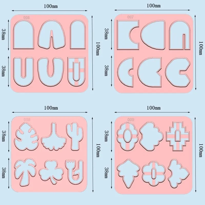 French Earrings Cutting Dies Soft Pottery Polymer Clay Cutter Pottery DIY  For Earring Jewelry Pendant Making Mold thumbnail 2