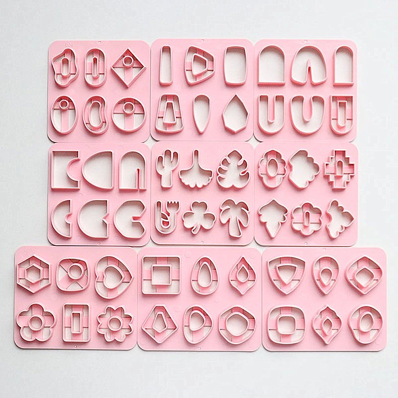 French Earrings Cutting Dies Soft Pottery Polymer Clay Cutter Pottery DIY  For Earring Jewelry Pendant Making Mold