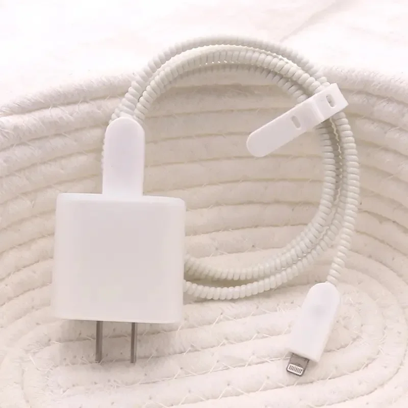 Simplicity iPhone Charger Protector Case 18W/20W Charger Cover Anti Break Scratch Proof Charger Cable Spiral Winder for iPhone thumbnail 2