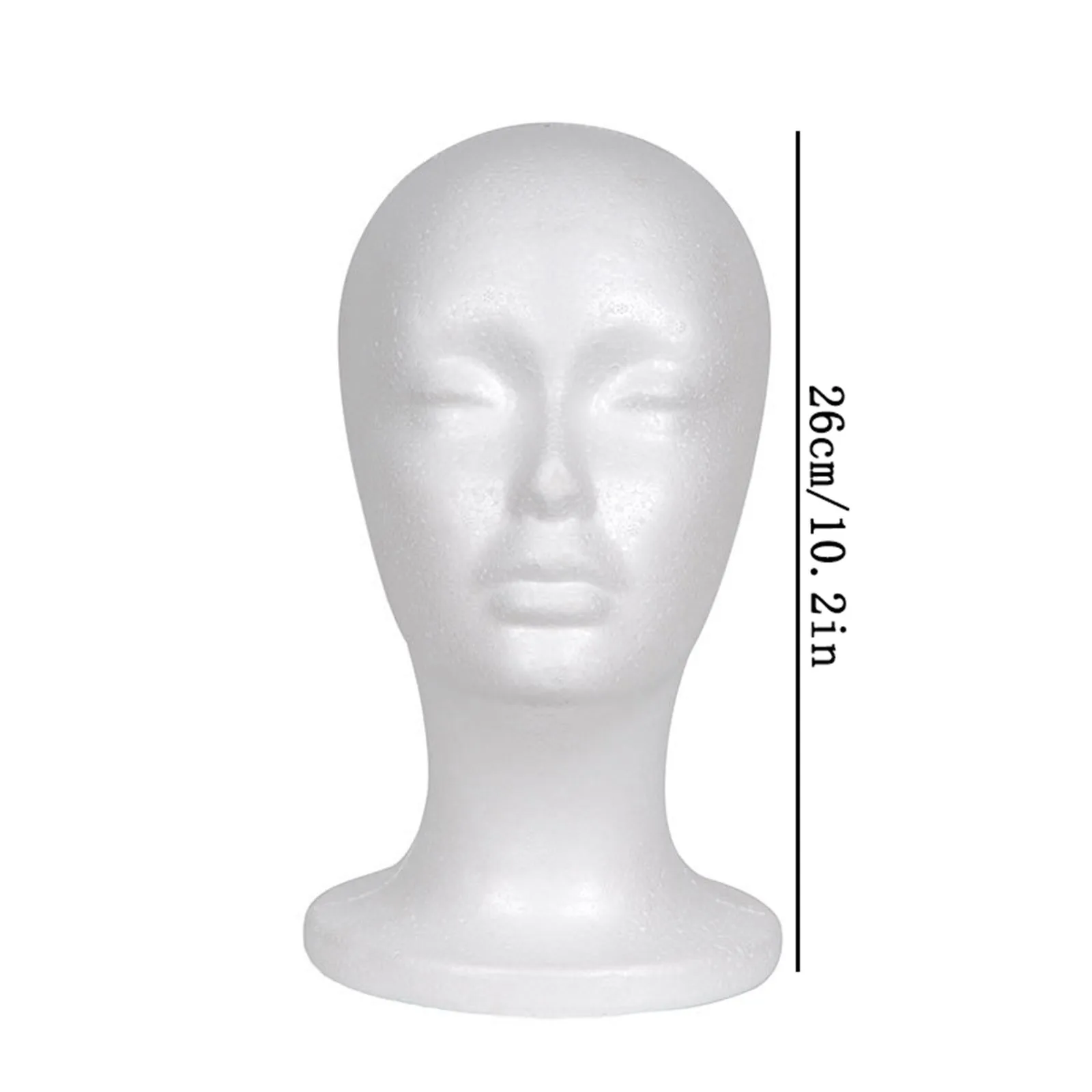 Plus Size Foam Female Human Head Long Neck Mannequin Wig Hat Glasses Display Stand Model Training Head Kit Hair Tool thumbnail 5
