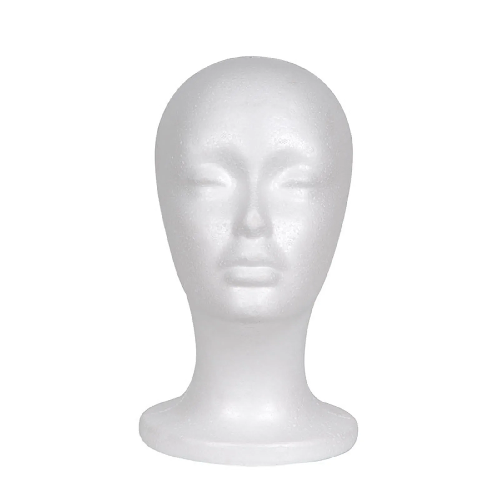 Plus Size Foam Female Human Head Long Neck Mannequin Wig Hat Glasses Display Stand Model Training Head Kit Hair Tool thumbnail 2