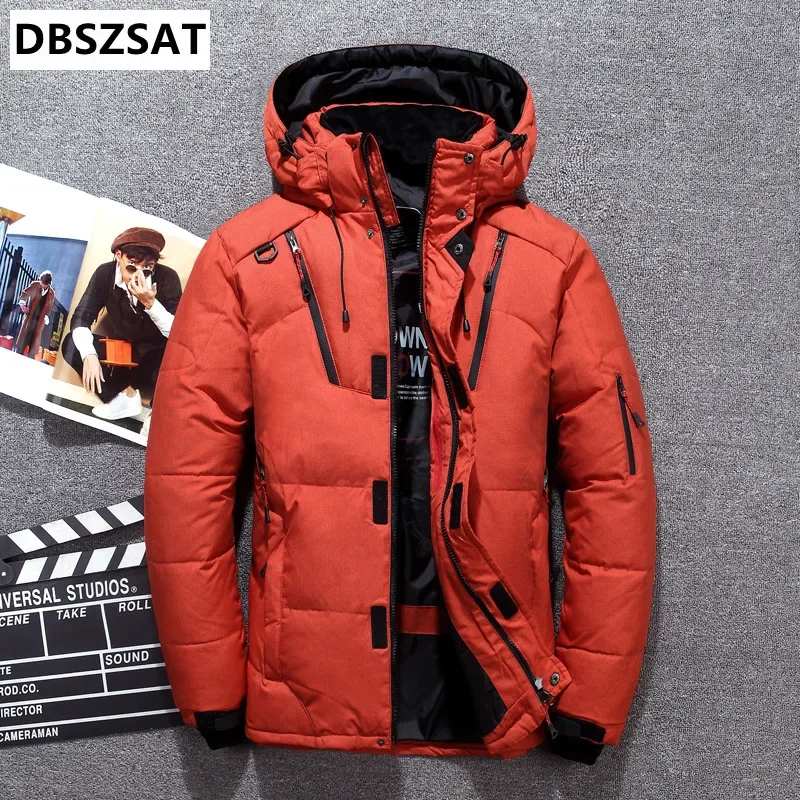-20 Degree Winter Down Coat Men White Duck Down Parkas Jacket Mens Thick Warm Snow Parka Jacket Overcoat Windbreaker Warm Parkas thumbnail 4