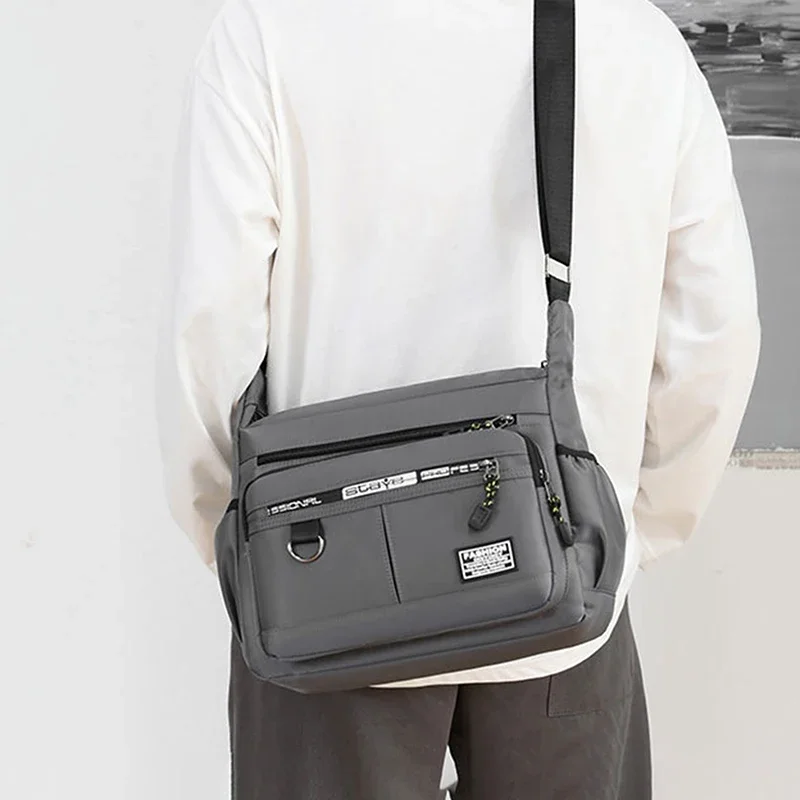 Men's Messenger Bag Crossbody Shoulder Bags Men Small Sling Pack For Work Waterproof Oxford Packs Satchel Purse thumbnail 4