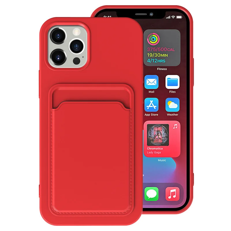 Phone Case For IPhone 16 Pro Max Case IPhone 12 Mini TPU Frosted Soft Protective Cover iPhone 14 Card Pocket 15 Plus thumbnail 5