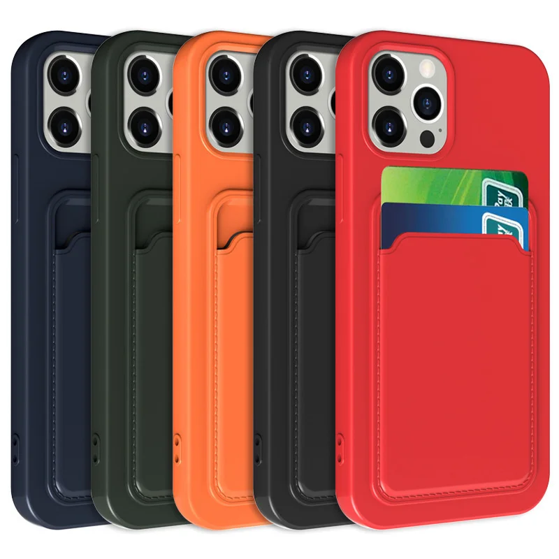 Phone Case For IPhone 16 Pro Max Case IPhone 12 Mini TPU Frosted Soft Protective Cover iPhone 14 Card Pocket 15 Plus thumbnail 2