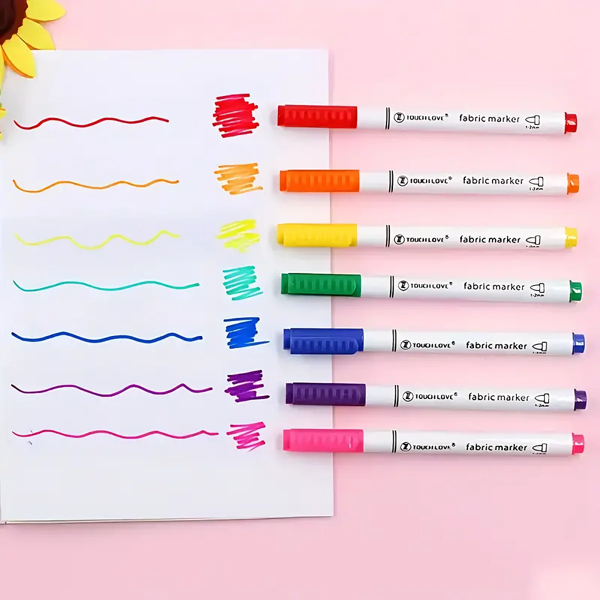 8pcs Waterproof Color Fabric Textile Marker Pen Set For T-Shirt Shoes Clothes Wood Stone DIY Art Graffiti Drawing Painting thumbnail 5