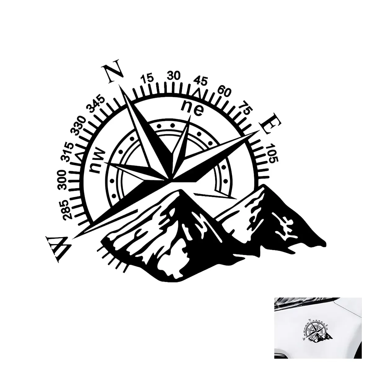 1pcs Motorcycle Sticker Decal For Truck Moto Club Body Decor Stickers Auto Decal Camper Mountain Compass Camper Car Accessories thumbnail 5
