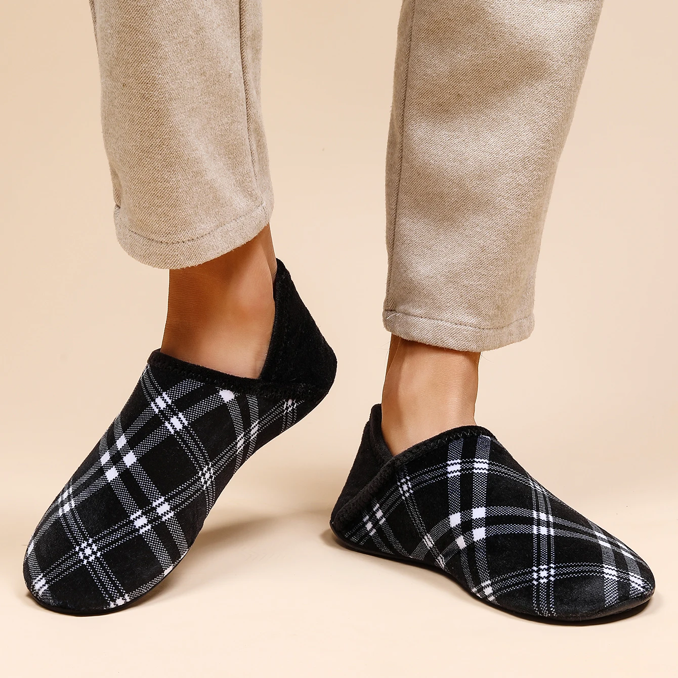Indoor cotton slippers men's casual shoes soft-soled non-slip lightweight men's shoes thumbnail 3