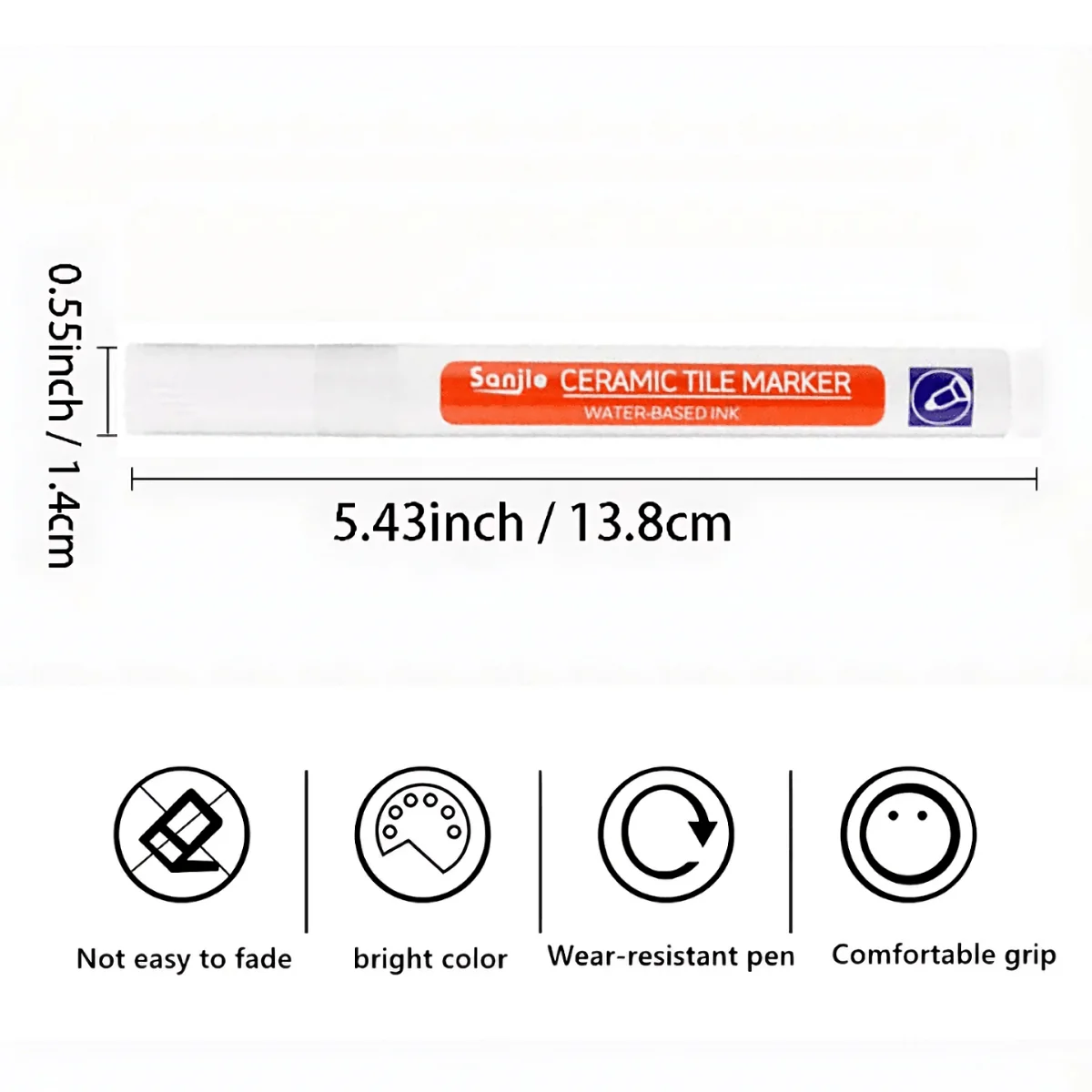 1pc Waterproof Tile Marker Grout Pen Wall Seam Pen For Tiles Floor Bathroom Decontamination Seam Repair Tools, For Hotel thumbnail 6