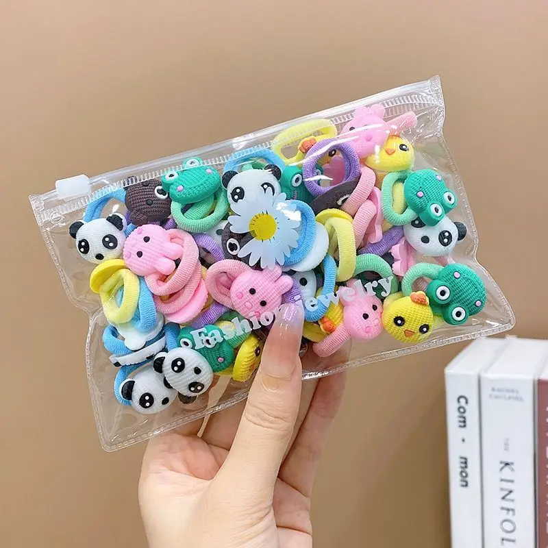 10/20Pcs/Set Cute Cartoon Rubber Elastic Hair Bands Girls Not Hurt Hair Small Scrunchie Kids Sweet Hair Ties Hair Accessories thumbnail 4