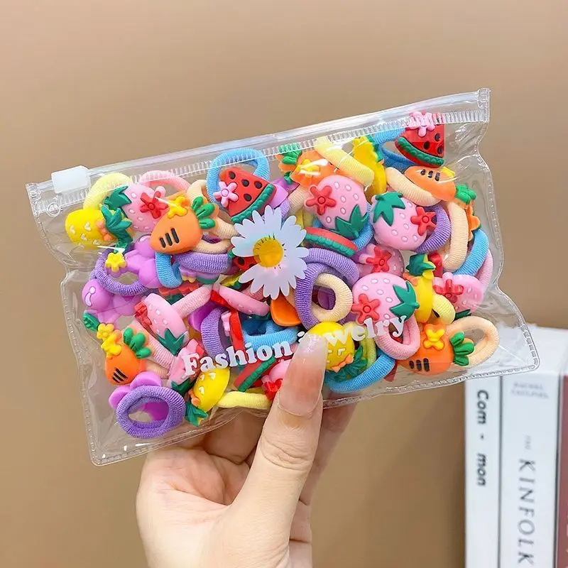 10/20Pcs/Set Cute Cartoon Rubber Elastic Hair Bands Girls Not Hurt Hair Small Scrunchie Kids Sweet Hair Ties Hair Accessories thumbnail 6