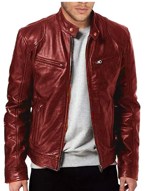 Spliced Faux Leather Men Coats Solid  Long Sleeve Cardigan Zipper Suede Outerwear Smart Casual Loose Pockets Solid Winter thumbnail 5