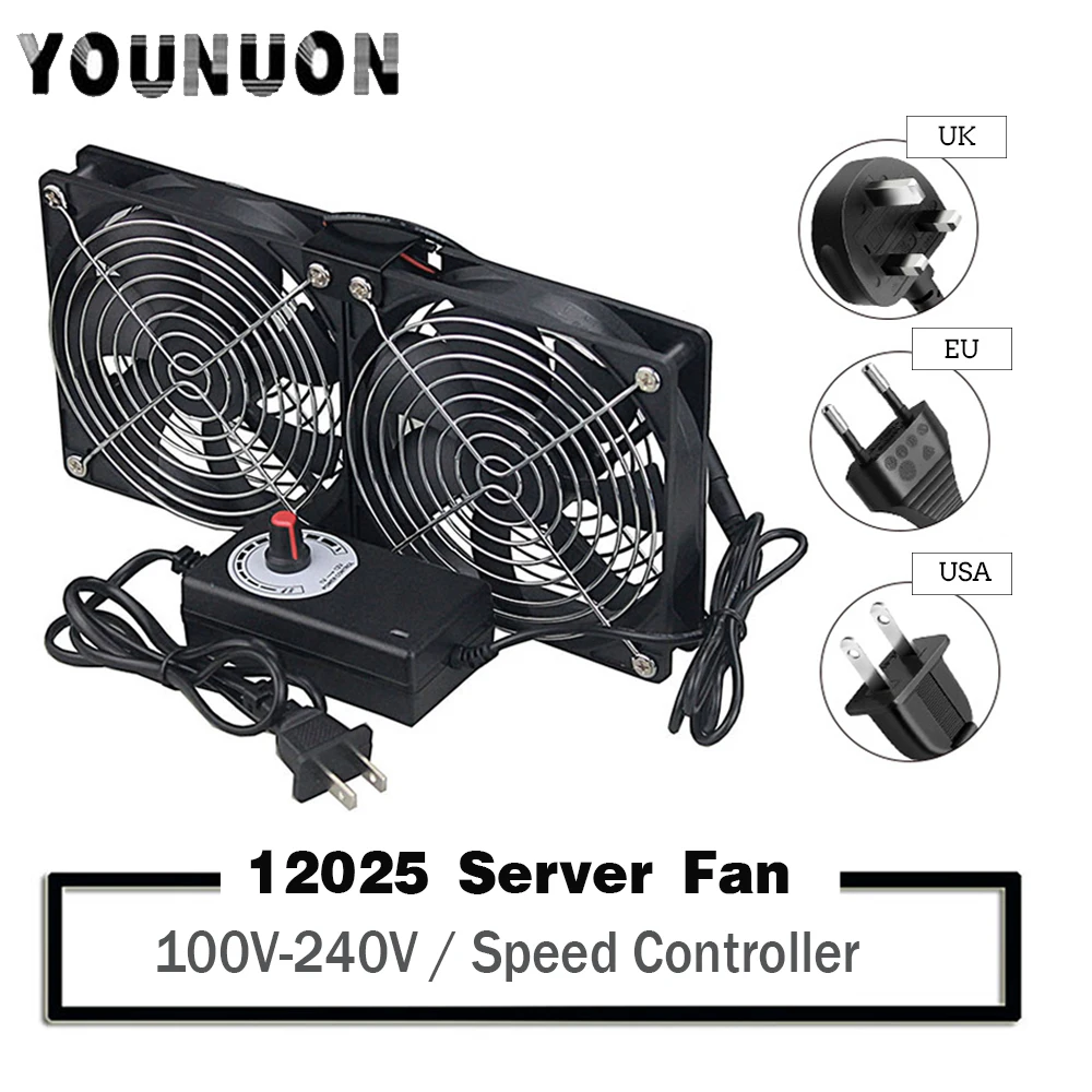 12cm High Speed DC 12V 220V Btc Mining Machine Chassis Workstation Cabinet Radiator 120MM Violent Server Cooling Fan