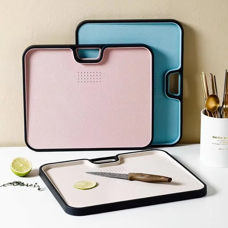 Wheat Straw Cutting Board Vegetable Meat Chopping Board Hanging Hole Spilover Prevention Kitchen Accessory Garlic Grinding