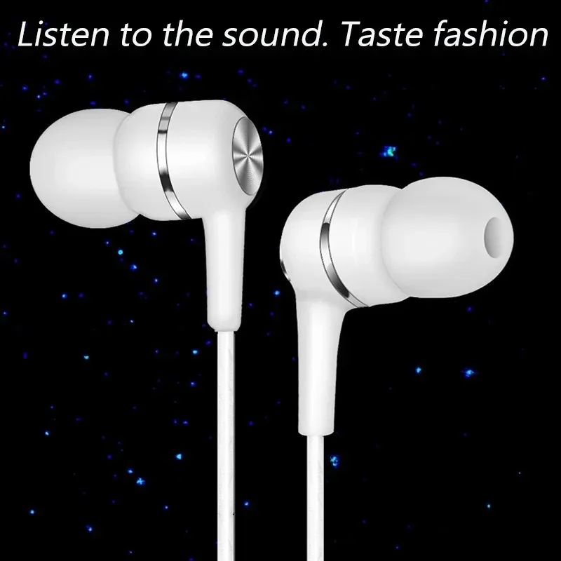 Universal 3.5mm Wired Headphones Sport Earbuds with Bass Phone Earphones Stereo Headset with Mic volume control Music Earphones thumbnail 5