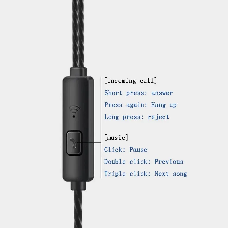 Universal 3.5mm Wired Headphones Sport Earbuds with Bass Phone Earphones Stereo Headset with Mic volume control Music Earphones thumbnail 4