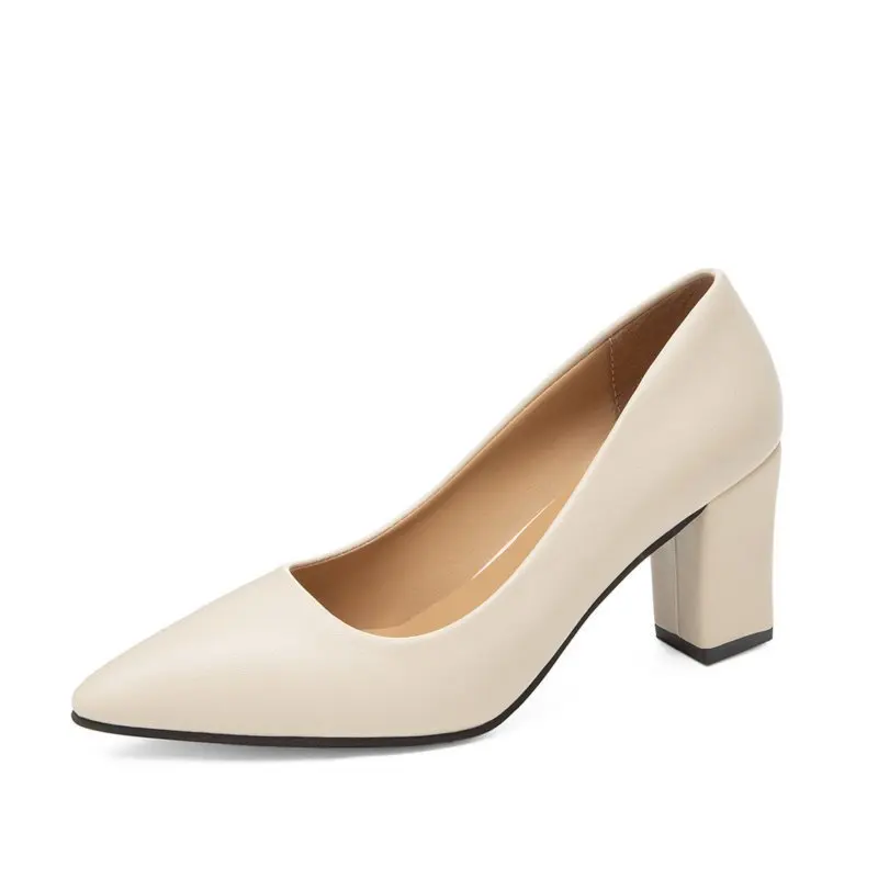 New High Heel Shoes Pointed Shallow Mouth Thin Heel Platform High Heels Fashion Elegant Patent Leather Women Shoes thumbnail 4