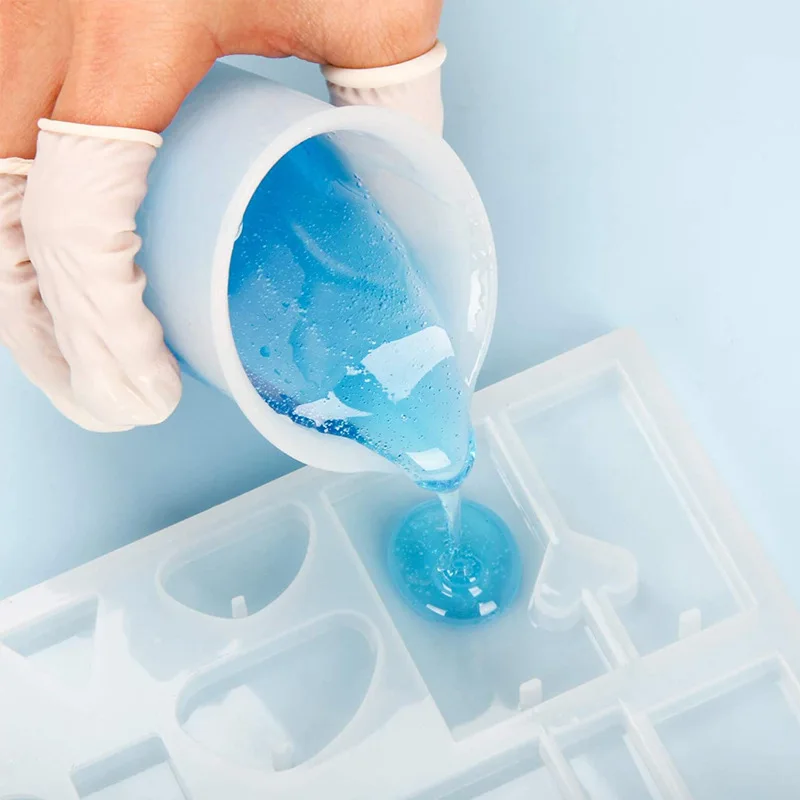 Silicone Mixing Measuring Cups UV Resin Mold for Paint Pouring Cups DIY Resin Tool Epoxy Resin Acrylic Paint Jewelry Making Tool thumbnail 4