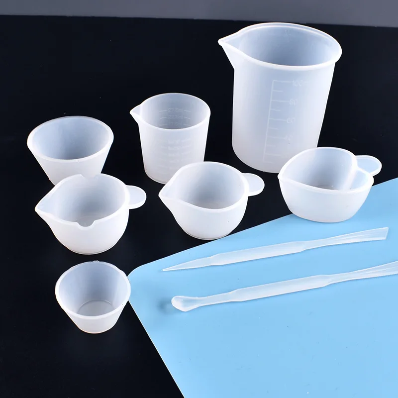 Silicone Mixing Measuring Cups UV Resin Mold for Paint Pouring Cups DIY Resin Tool Epoxy Resin Acrylic Paint Jewelry Making Tool thumbnail 2