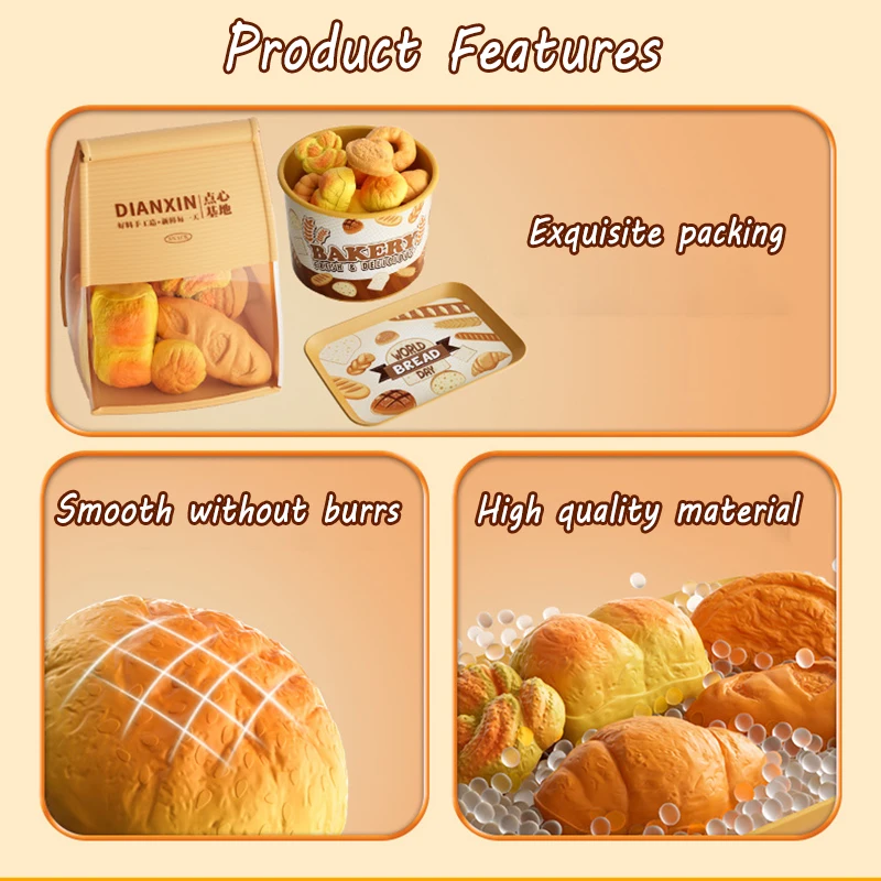 Children Pretend Play Kitchen Toys Sets Simulation Dessert Bread Food Cooking Games Play House Party Activities Games Girl Toys thumbnail 4