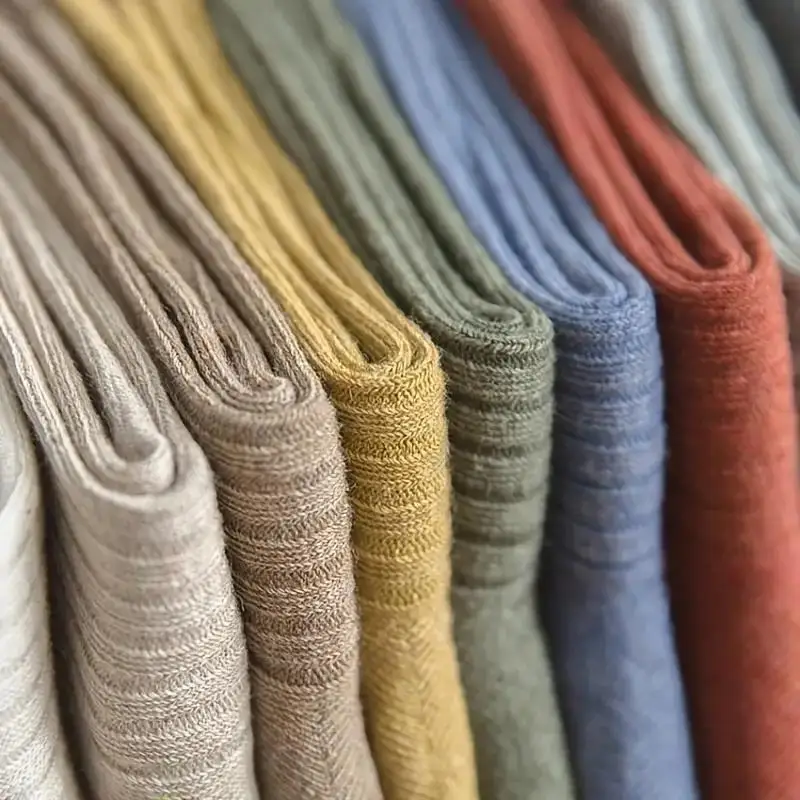 5/10 Pairs of Vibrant Mixed Color Striped Comfort Crew Socks - Soft, Breathable, Classic Casual Daily Wear thumbnail 4