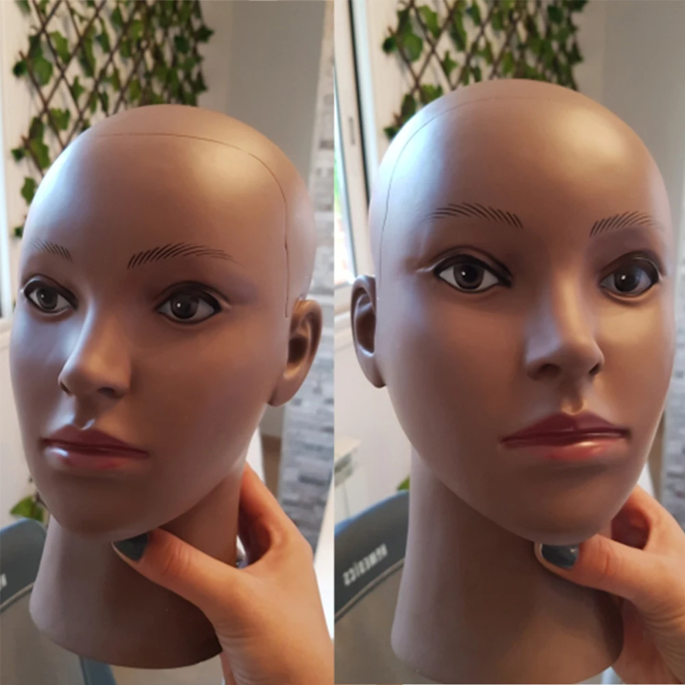 New Mannequin Head Wig Stand With Adjustable Wig Tripod Stand Holder  For Wigs Making Display With T Pins /Wig Cap For Free Gift thumbnail 6
