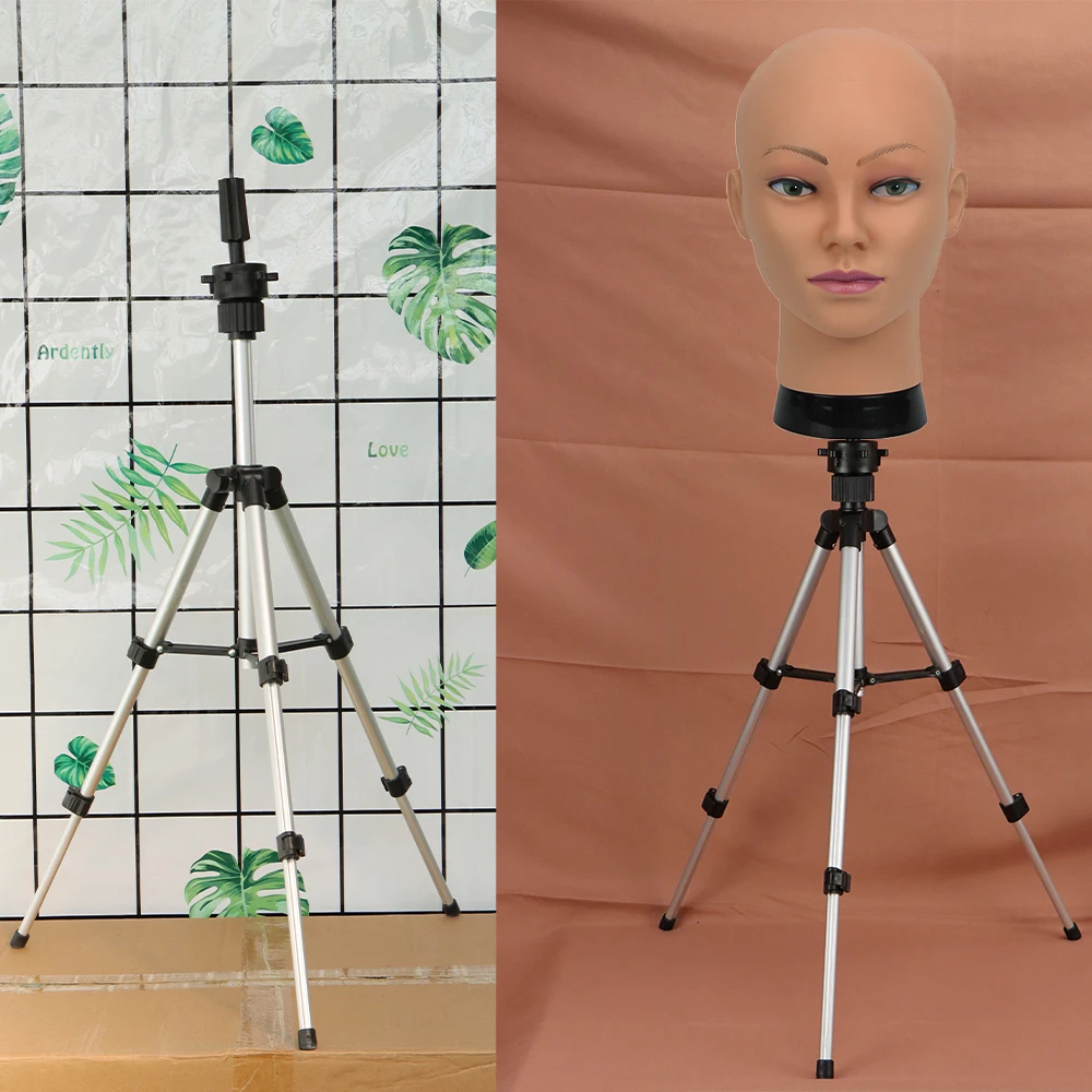 New Mannequin Head Wig Stand With Adjustable Wig Tripod Stand Holder  For Wigs Making Display With T Pins /Wig Cap For Free Gift thumbnail 3