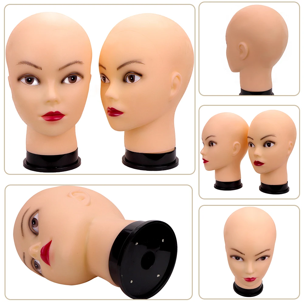 New Mannequin Head Wig Stand With Adjustable Wig Tripod Stand Holder  For Wigs Making Display With T Pins /Wig Cap For Free Gift thumbnail 2
