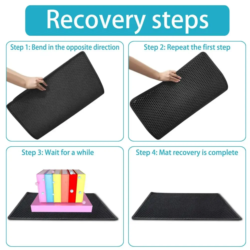 Cat Litter Mat With Gift Double Layer Waterproof Pet Litter Box Mat Non-slip Sand Cat Pad Washable Bed Mat Clean Pad Products thumbnail 6