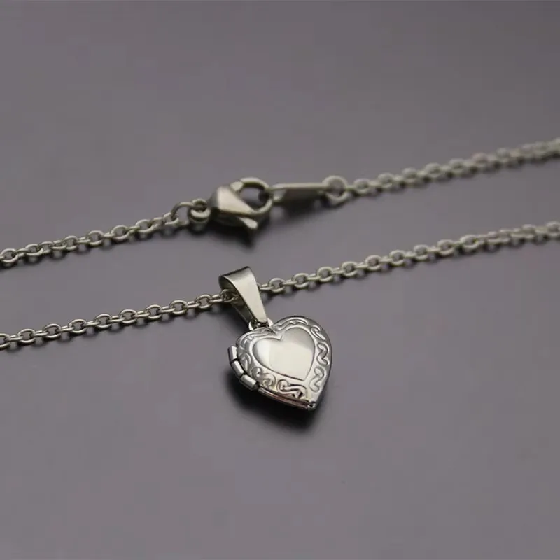 Customize Picture Name Women Necklaces Heart Locket Pendant Family Image Personalized Anniversary Gift
