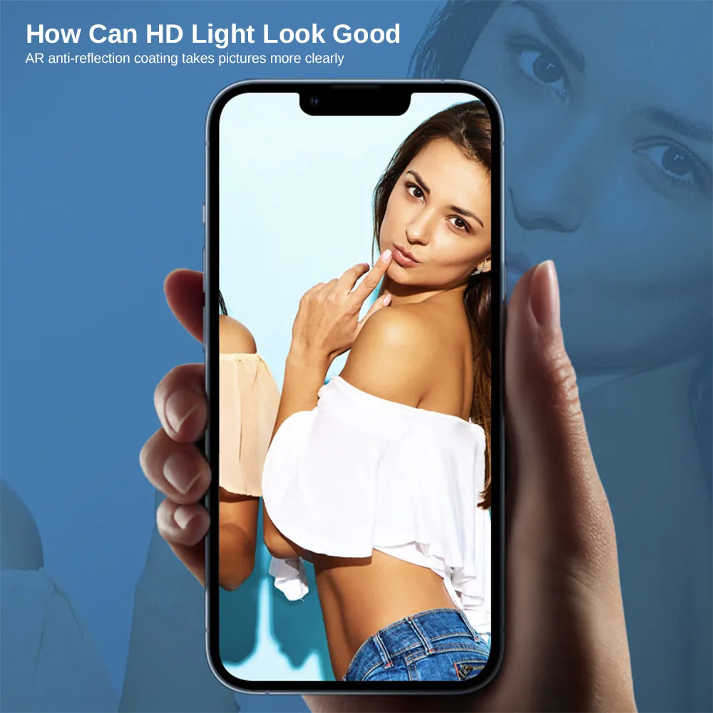3Pcs For iPhone 16 15 14 13 Pro Max Plus Case Curved Clear Tempered Glass Back Camera Cover iPhone 13 Mini Lens Ring Funda thumbnail 6