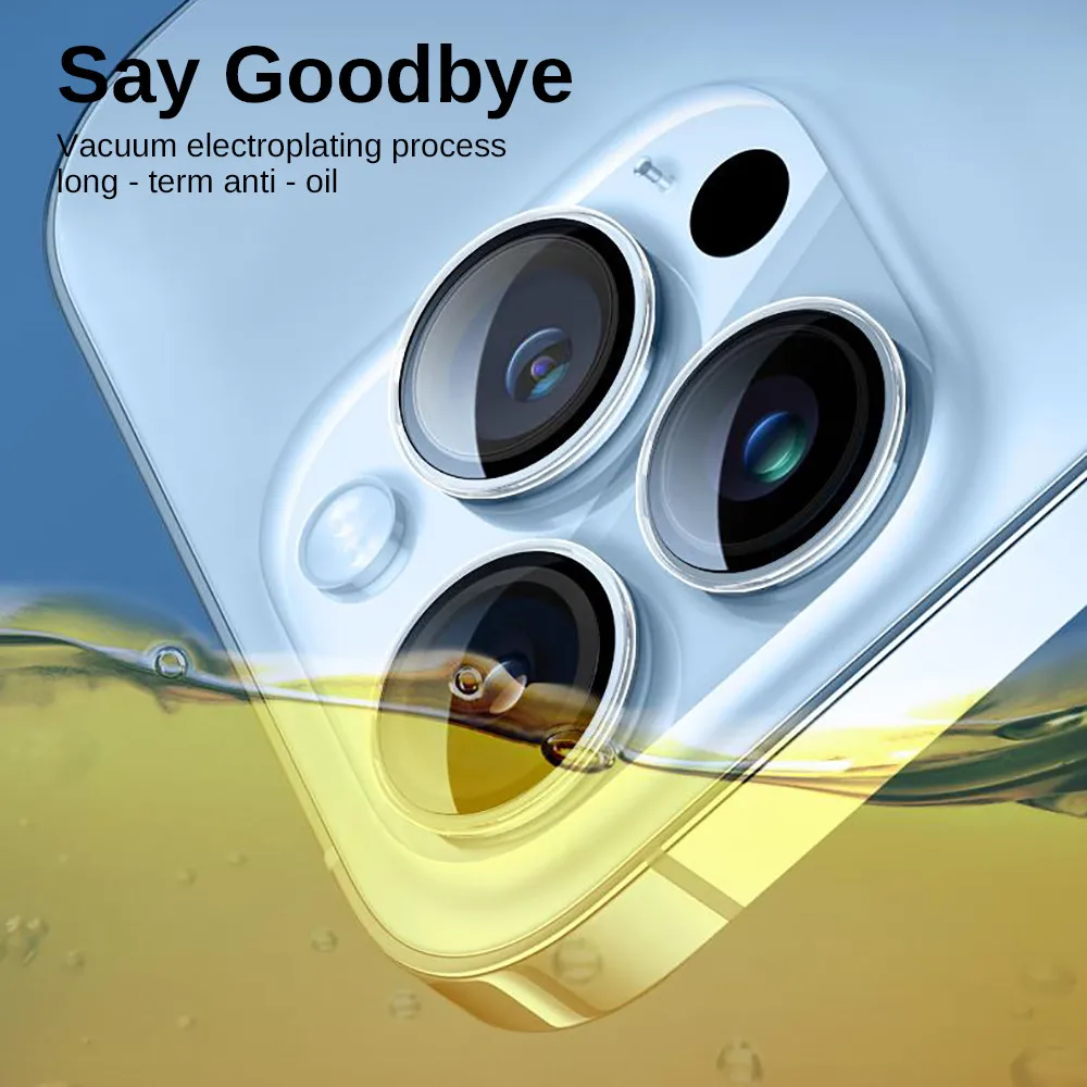 3Pcs For iPhone 16 15 14 13 Pro Max Plus Case Curved Clear Tempered Glass Back Camera Cover iPhone 13 Mini Lens Ring Funda thumbnail 4