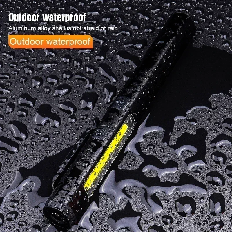 Heinast Self-defense Flash Flashlight With Magnet TYPE-C Rechargeable Torch Light 365nm UV Portable Pen Clip Patrol Inspection thumbnail 6