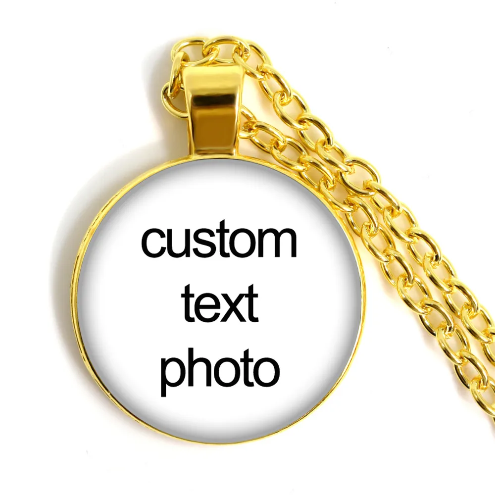 Custom Photo Necklace Crystal Angel Wing Personalized Glass Cabochon Pendant Necklace Baby Mom Dad Family Anniversary Gift thumbnail 4