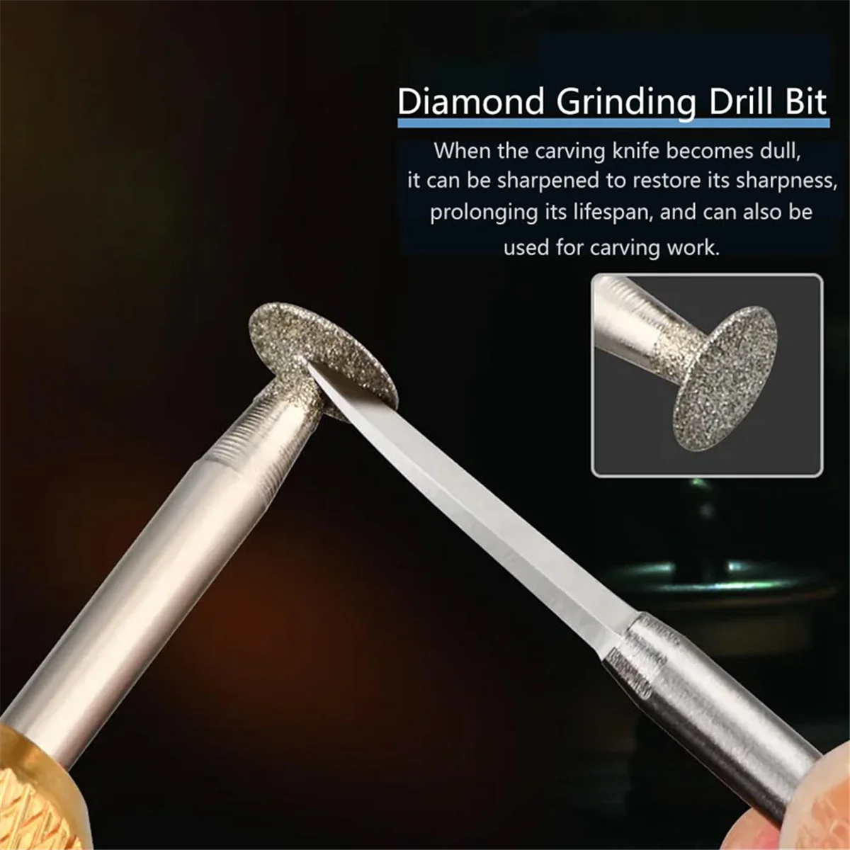 Wood Carving Drill Bits Set for Rotary Tool 6Pcs Engraving Drill Accessories Bit Wood Crafts Grinding Tool 3mm thumbnail 2