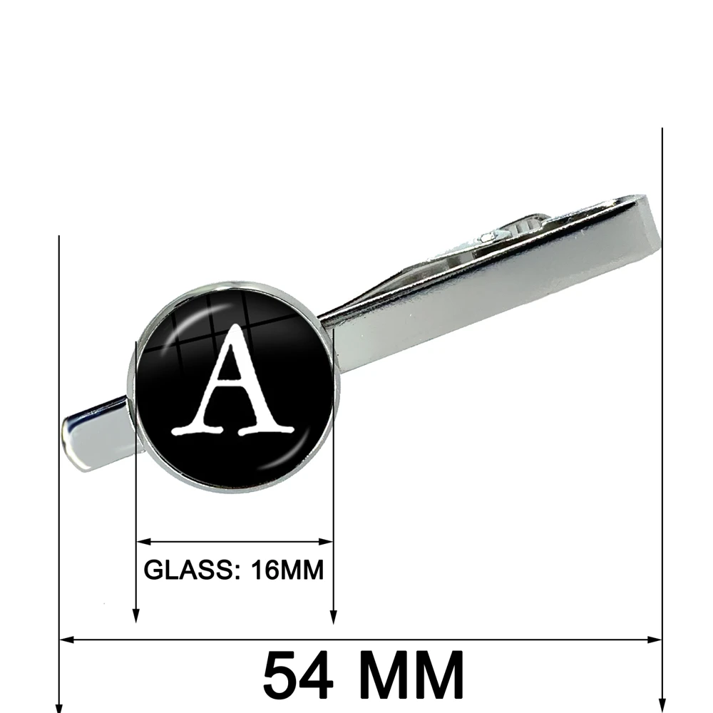 1pc Custom Photo Text Glass Cabochon Tie Clip For Men Metal Tie Clamp Pins Father Husband Customize Gifts thumbnail 3