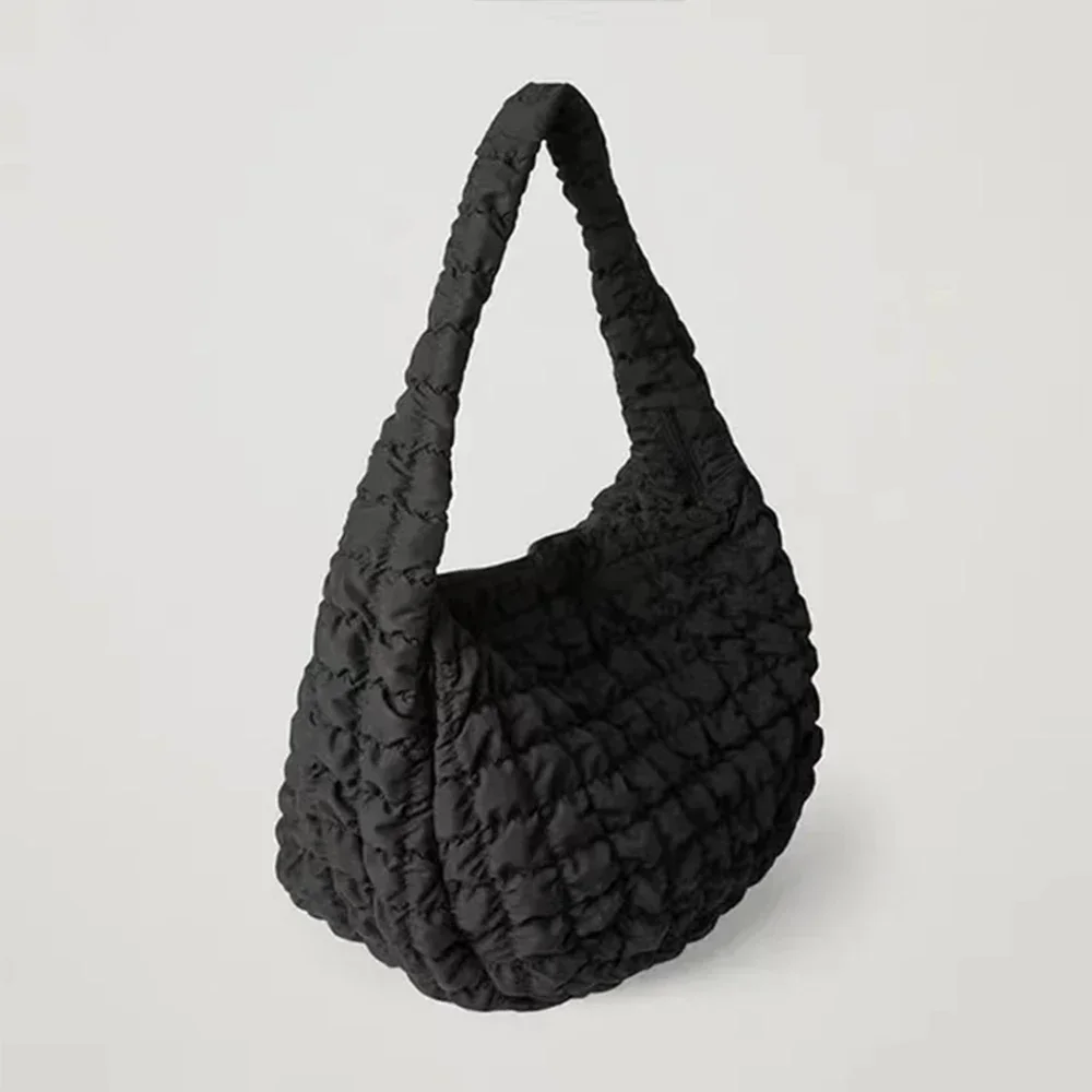 Autumn and Winter Fashion Large Capacity Folded Cloud Bags Lightweight Down Shoulder Bag Lady Messenger Light Weight Travel Bags thumbnail 2