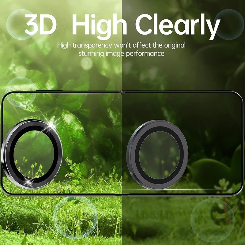 2Pcs Camera Matel Protect Ring Cover For Samsung Galaxy Z Flip 4 5 6 Curved Tempered Glass Lens Cap thumbnail 5