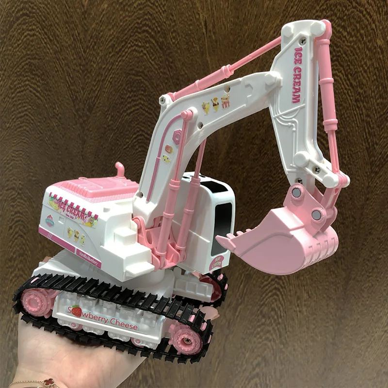 Pink RC Excavator for Girl Remote Control Digger Construction Truck Car 2.4G 1/24 Engineering Vehicle Electric Toy Kid Girl Gift thumbnail 3