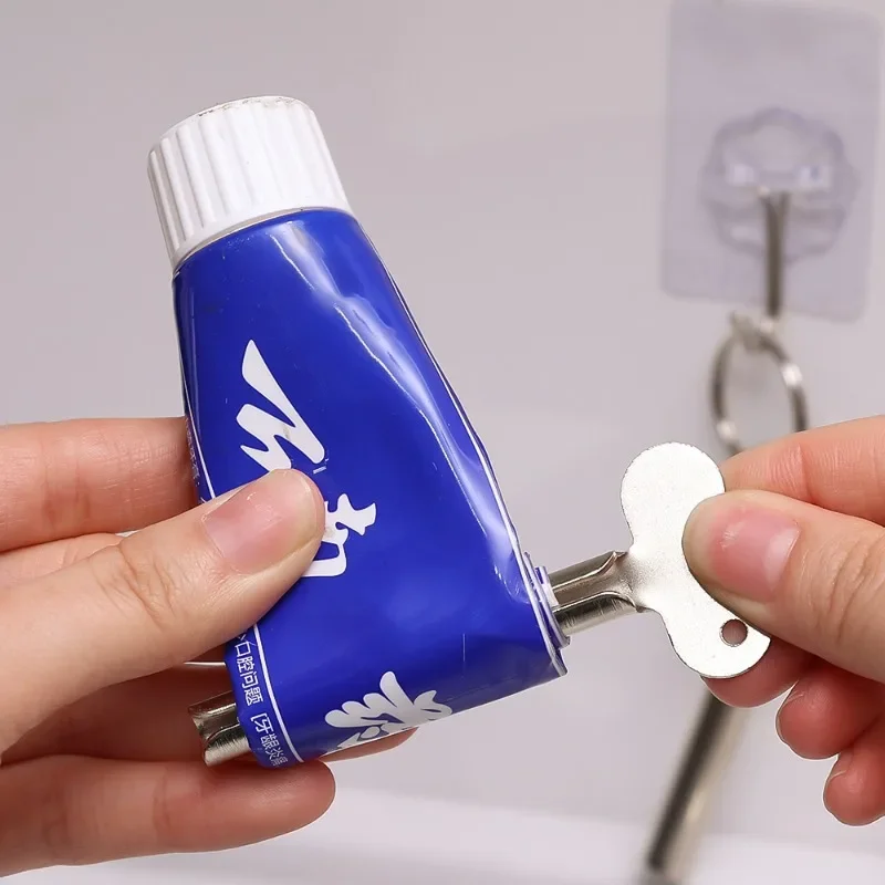 20/1PCS Bathroom Metal Toothpaste Squeezer Stainless Steel Tube Squeezer Universal Key Roller for Tube Cream Paint Squeezer Tool thumbnail 2