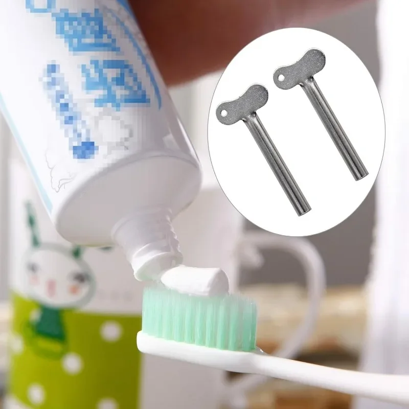 20/1PCS Bathroom Metal Toothpaste Squeezer Stainless Steel Tube Squeezer Universal Key Roller for Tube Cream Paint Squeezer Tool thumbnail 3