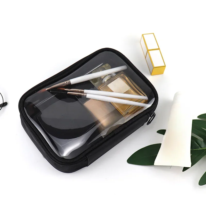 Women Makeup Bag Waterproof Clear PVC Travel Cosmetic Bags Case Travel Make Up Kit Bags for Men Toiletry Brush Organizer Pouch thumbnail 2